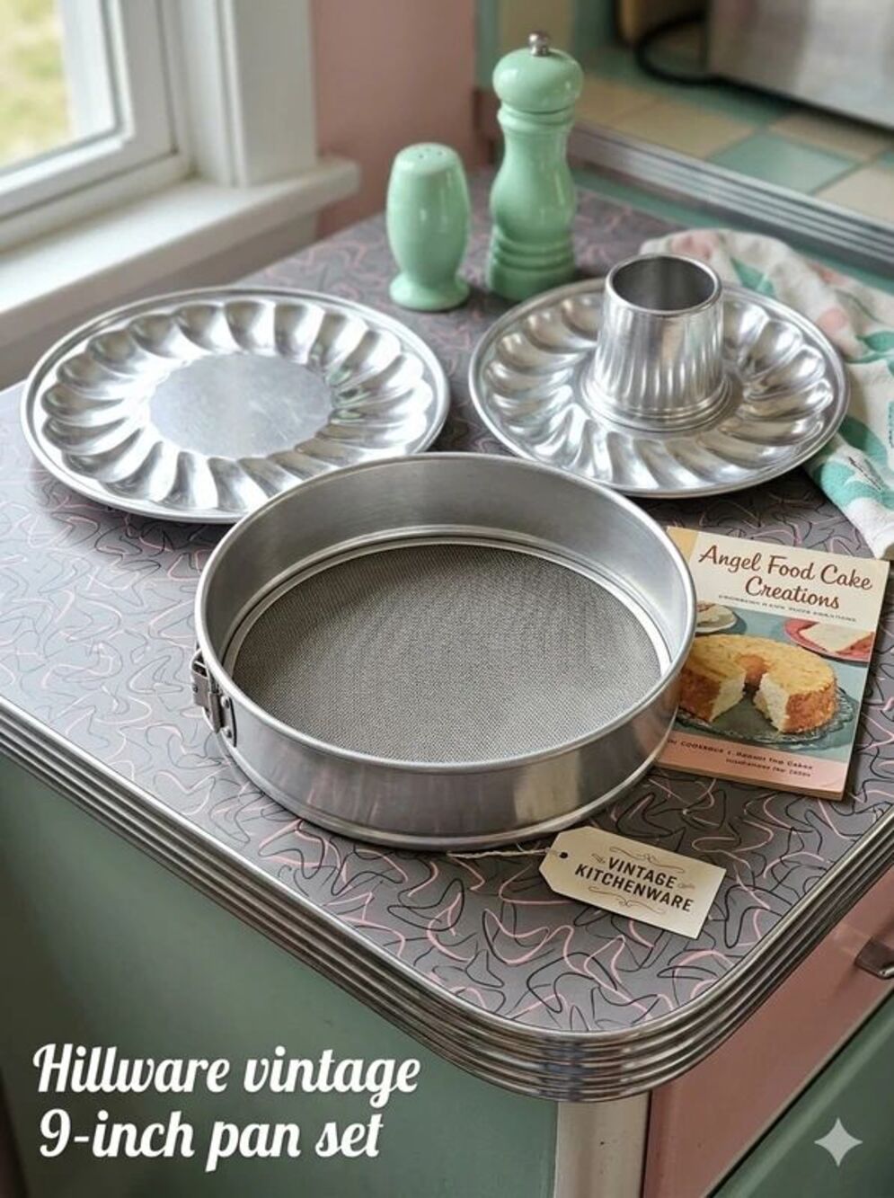 Vintage Hillware Aluminum Springform & Angle Food Cake Pan Set ( 4-Piece) | NOS